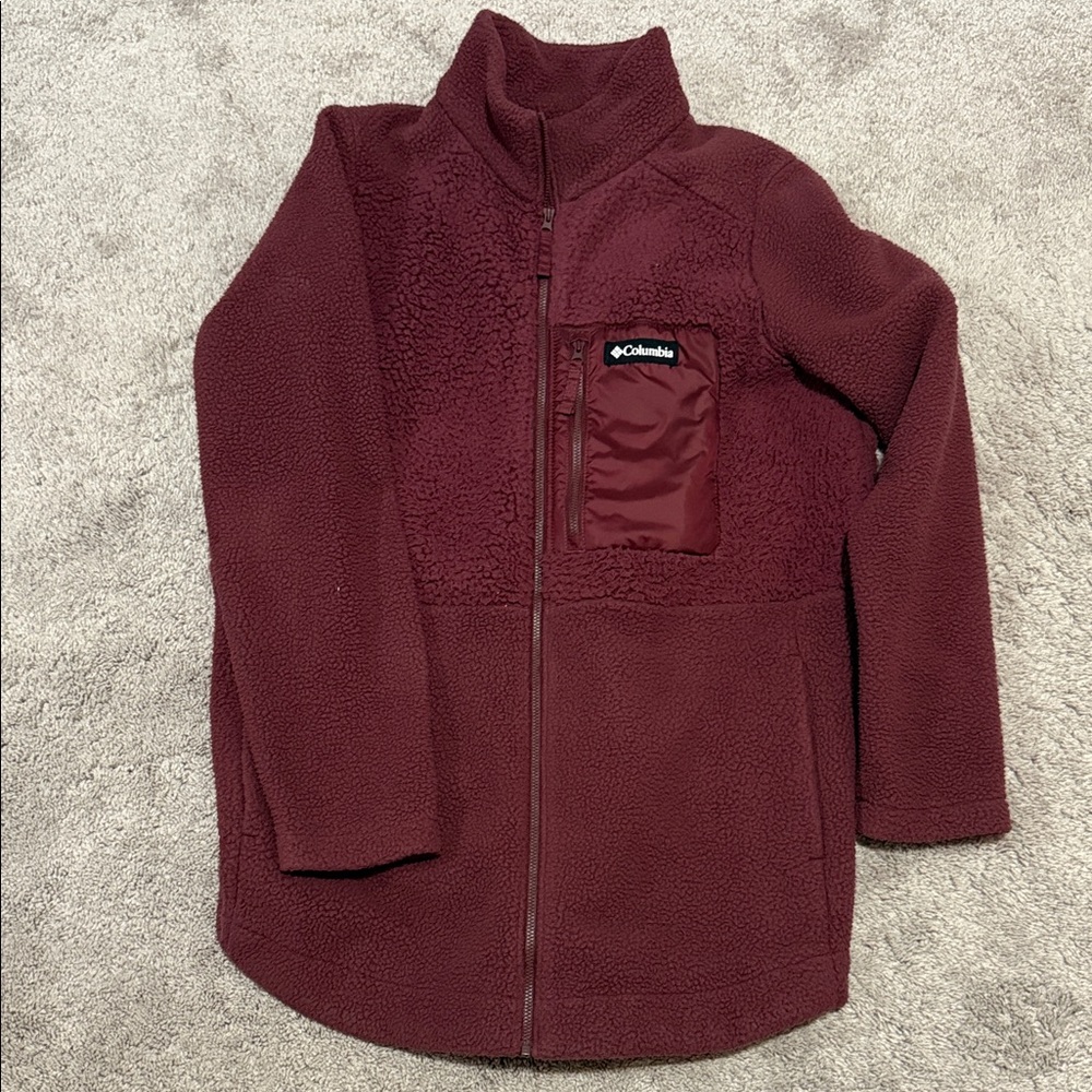 Columbia Maroon Fleece Jacket